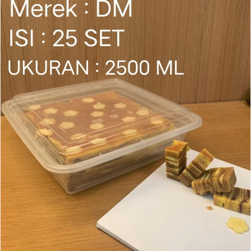 THINWALL DM 2500 ML SQUERE - 2500ML FOOD CONTAINER - ISI 25PCS