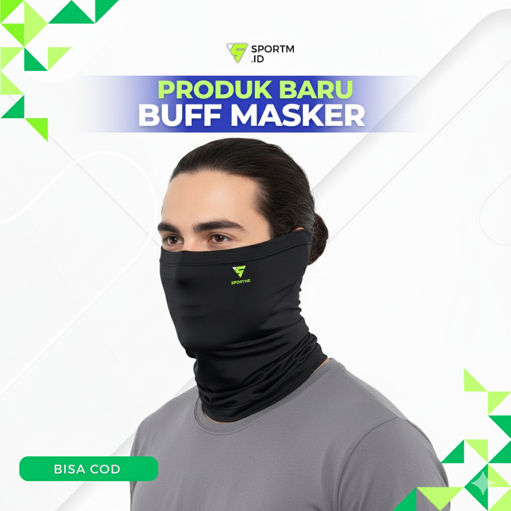 Masker Buff Sepeda Motor Pria Tebal Lembut