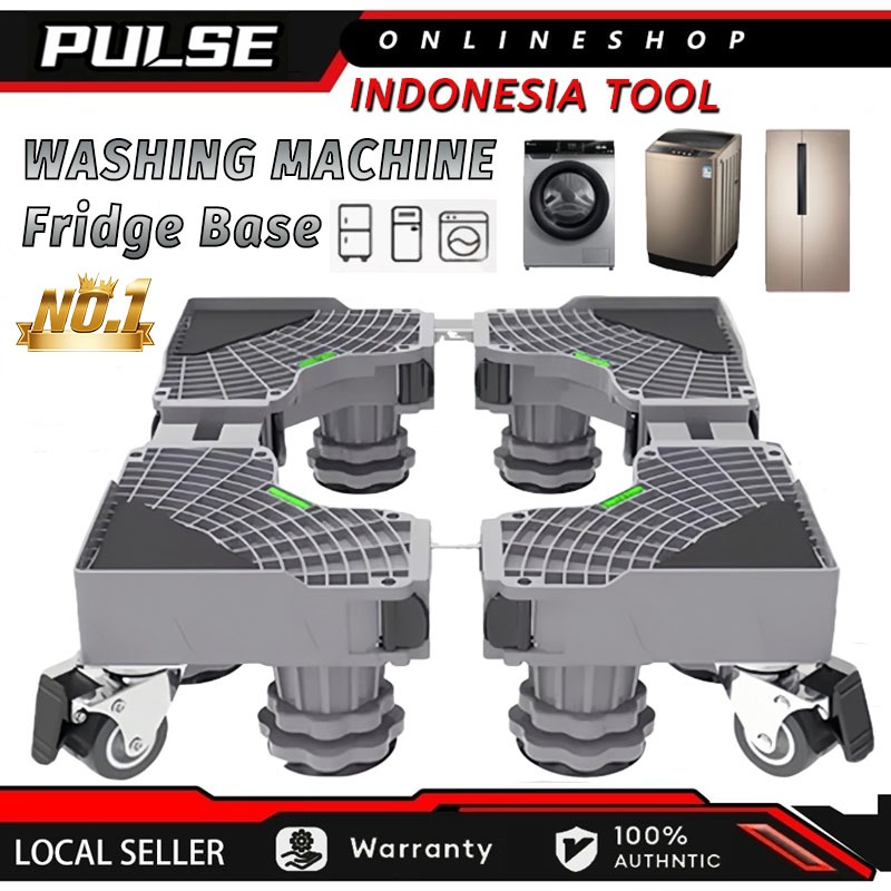Alas Mesin Cuci Kulkas Tahan Karat Disesuaikan [COD] Braket Roda Kaki Kulkas Rem