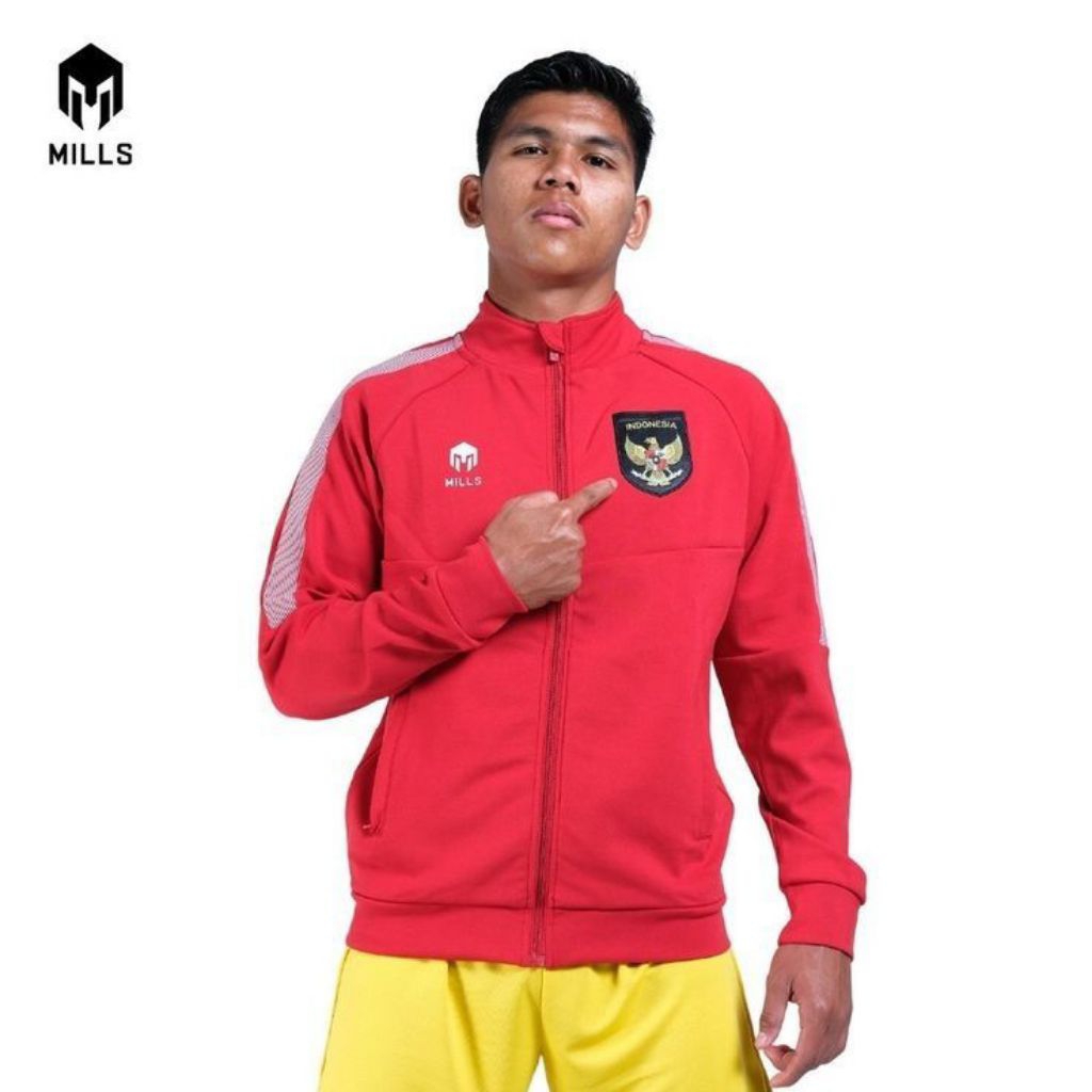 MILLS Jaket Anthem Timnas Indonesia Merah XL - ORIGINAL 100% BNWT