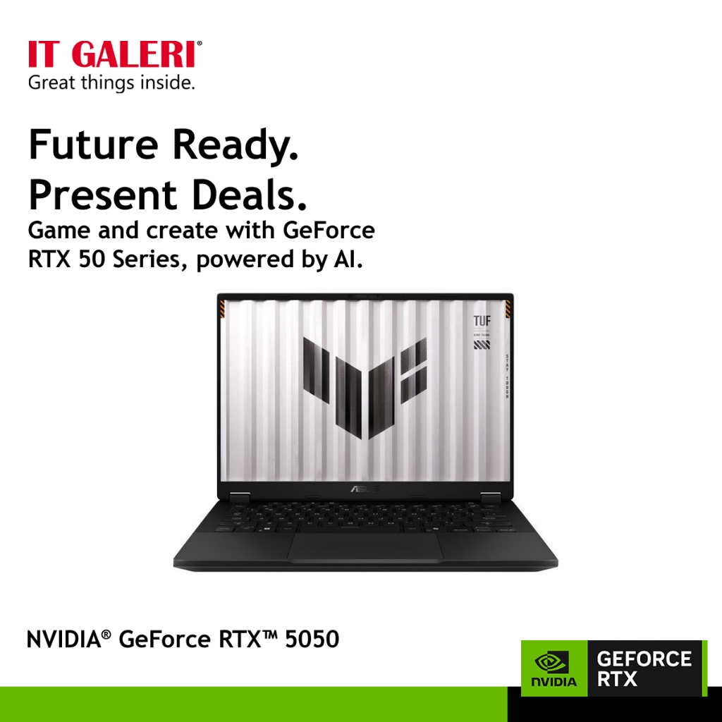 [FREE GIFT] Laptop ASUS TUF GAMING A14 GeForce RTX™ 5050 8GB - R7-260/2X16GB/512GB/14.0/WIN11+OHS202