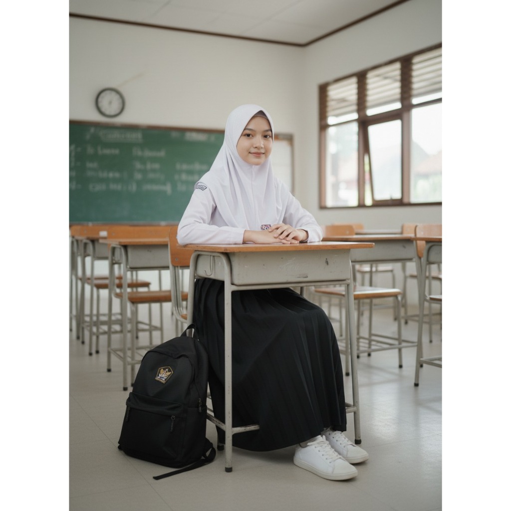 ROK HITAM PANJANG MODEL REMPEL POLOS SERAGAM SEKOLAH SD/I ANAK PEREMPUAN TERLARIS