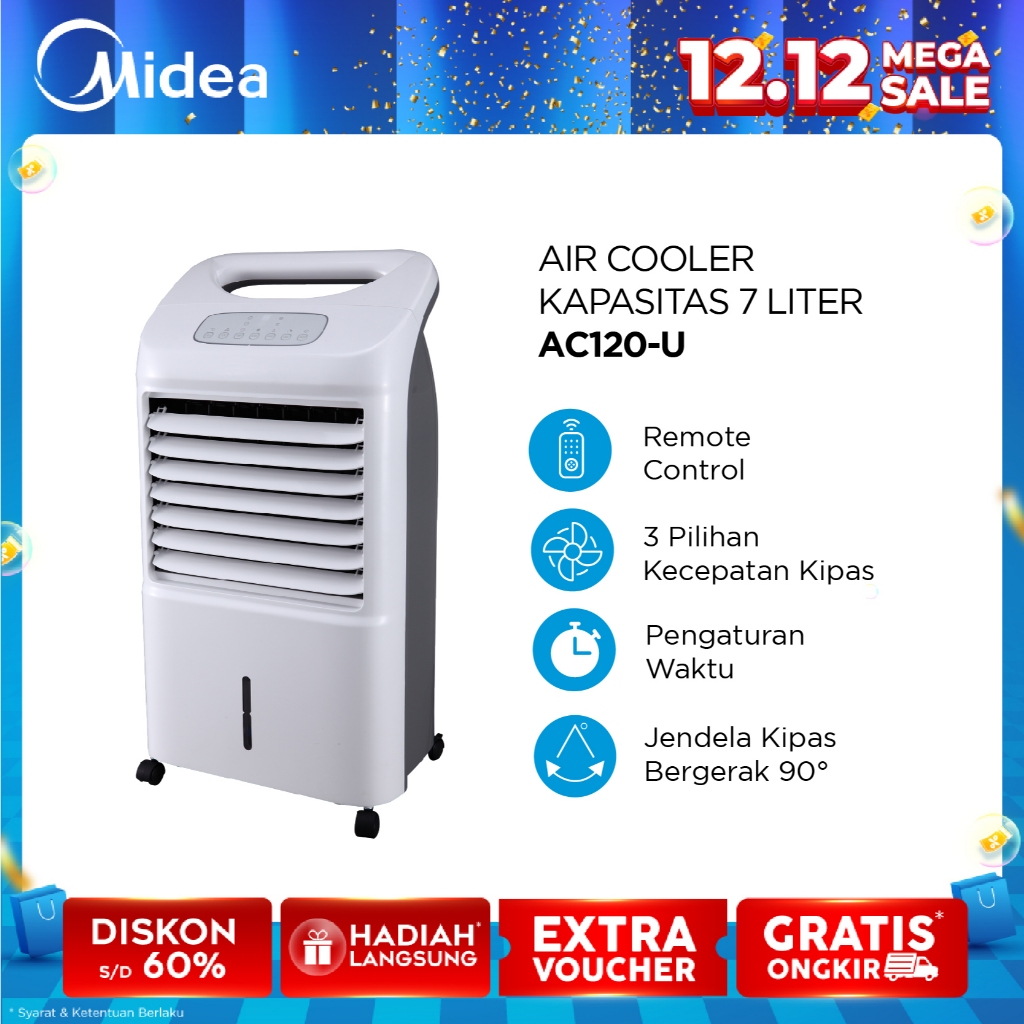 Midea AC120-U Air Cooler 7L - Pendingin Udara Portabel