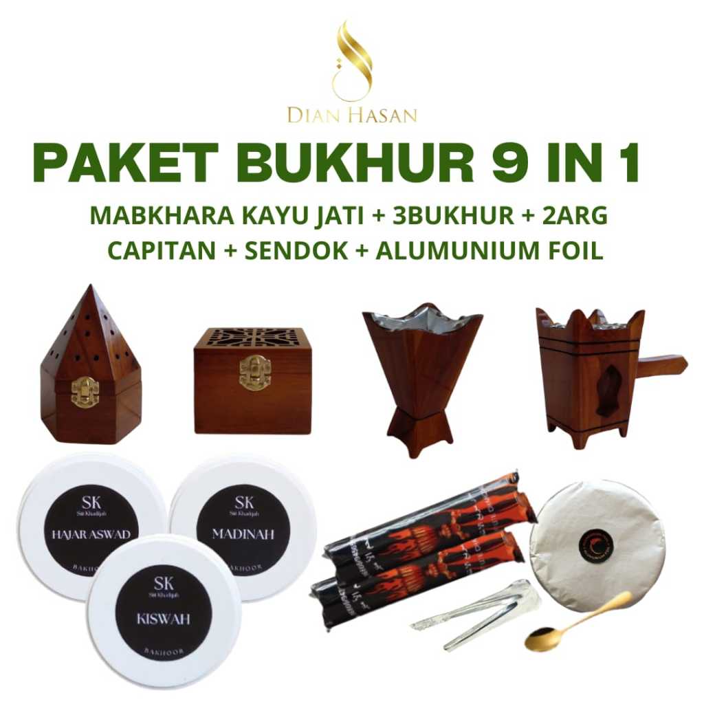 PAKET BUKHUR LENGKAP KAYU JATI 3BUKHUR