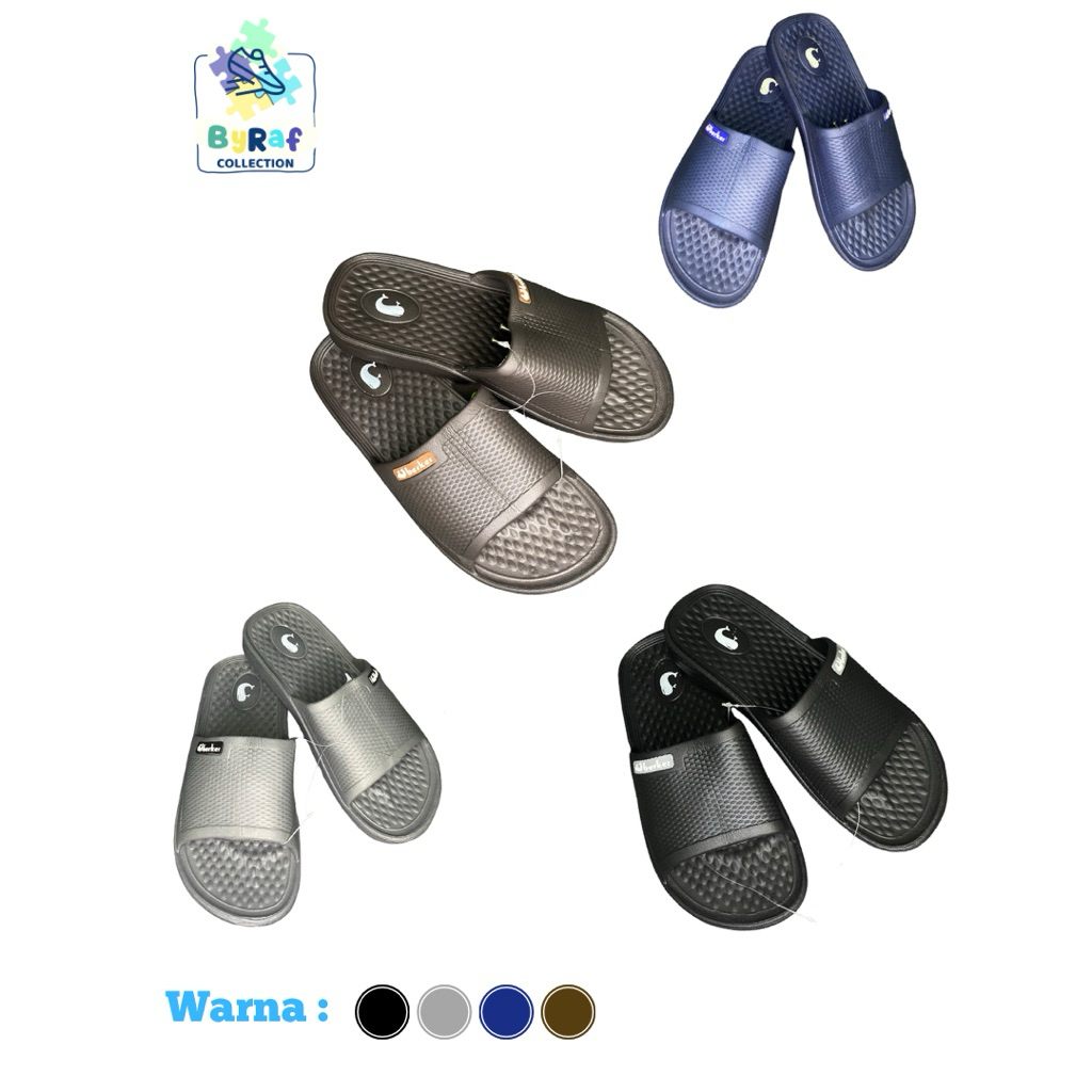 Byraf Collection - New Era Berker Sandal Pria Dewasa Sandal Karet Anti Slip