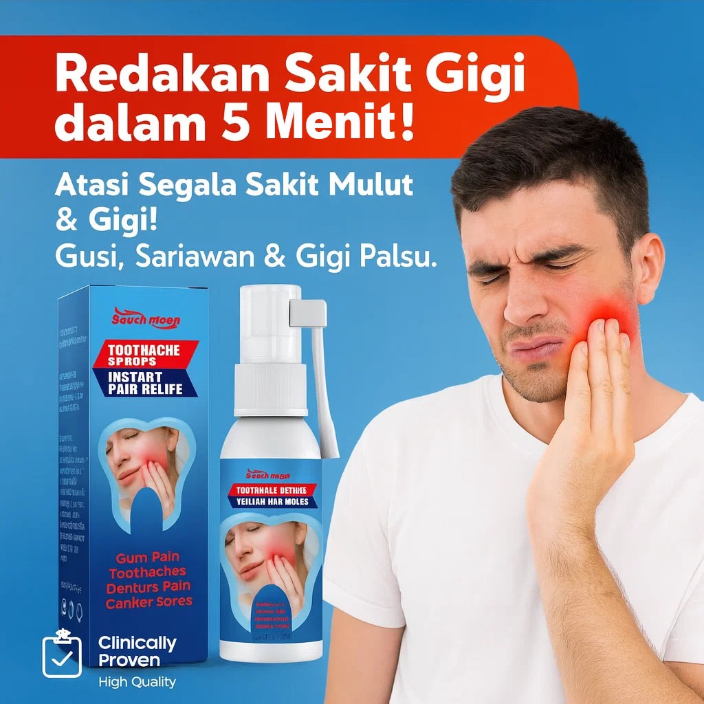 ASLI Obat Sakit Gigi Semprot / Obat sakit gigi berlubang Obat sakit gigi semprot / Obat Gusi Bengkak