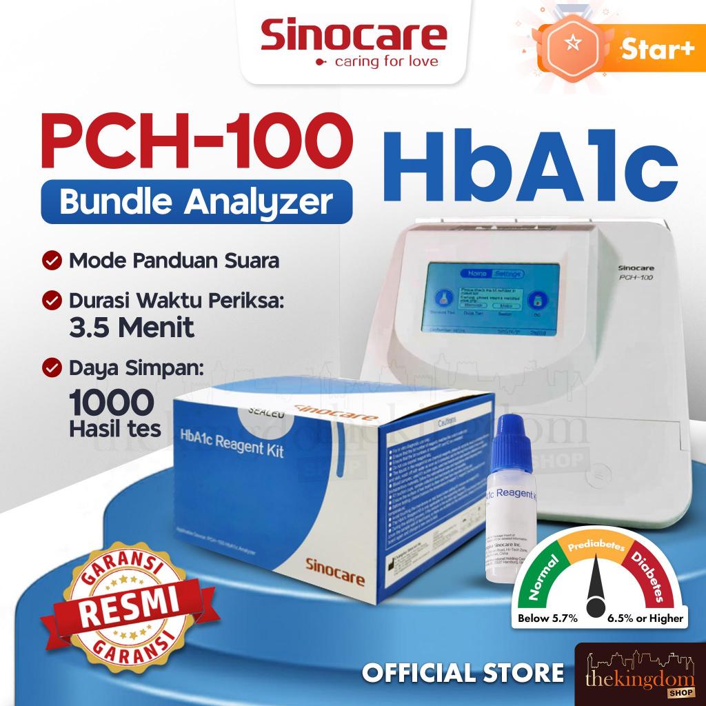 Sinocare PCH-100 Portable Glycosylated Hemoglobin Bundle Analyzer HbA1c Alat Cek Gula Darah Blood Gl