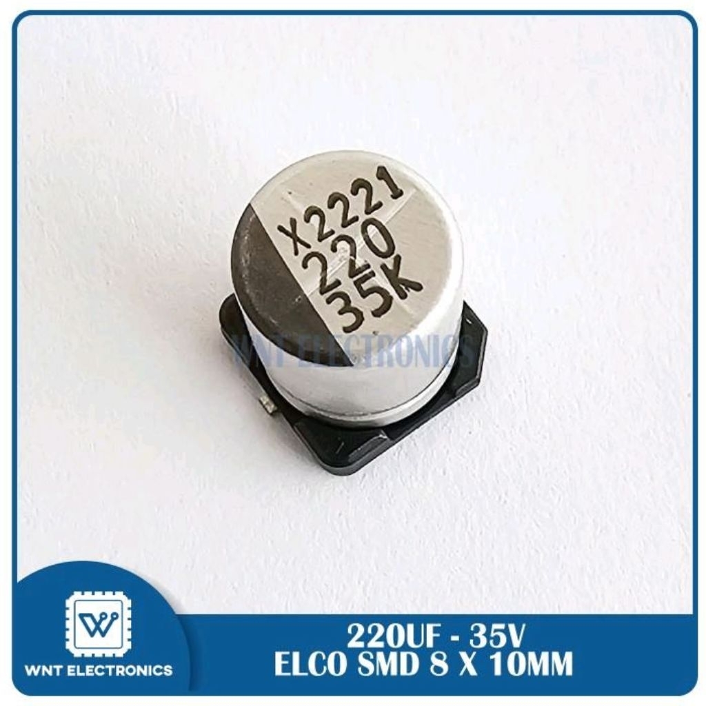 Elco capasitor 220uf 35v 220 uf 35 v smd 8 x 10 mm