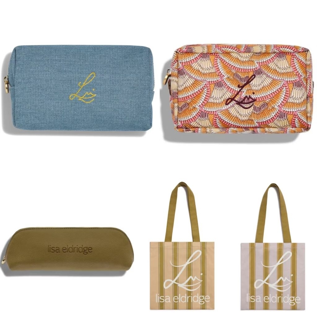 Lisa Eldridge Chocolate Cherry Velvet Blue Denim Liberty Makeup Pouch Olive Pencil Case Camel Lavend