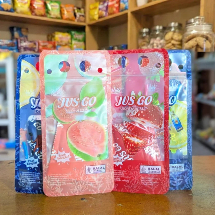 Minuman JUS GO  Pouch [30 gram] Minuman Dingin Rasa Buah Segar Kekinian Halal
