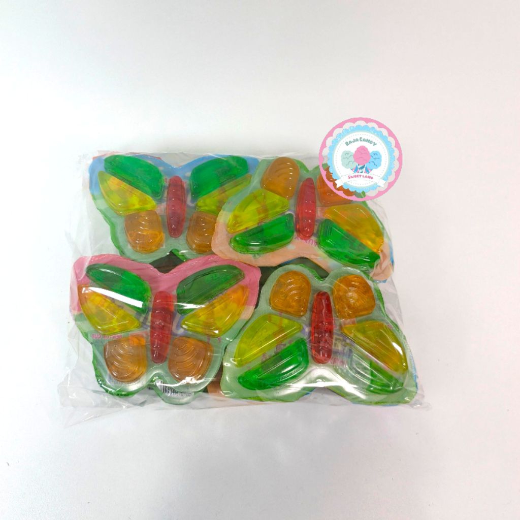 [ISI 20 PCS] Yakuat Jeli Agar Bentuk Kupu-Kupu - Jelly Fruit - BPOM RI MD - Halal Indonesia