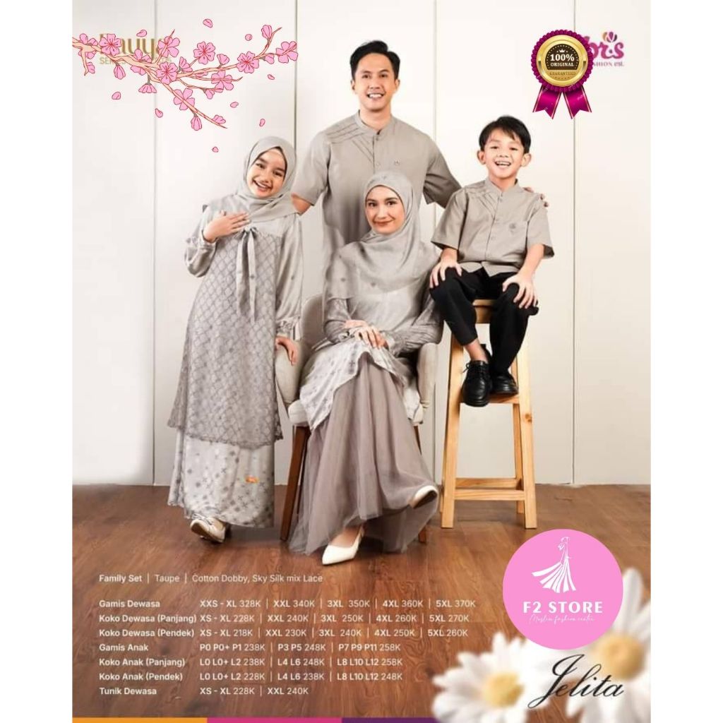 BUSANA MUSLIM RAYYA NIBRAS JELITA TAUPE