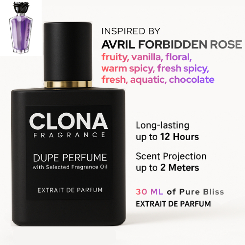 Extrait Parfum Avril Forbidden Rose - Dupe Inspired Perfume Clona Fragrance"