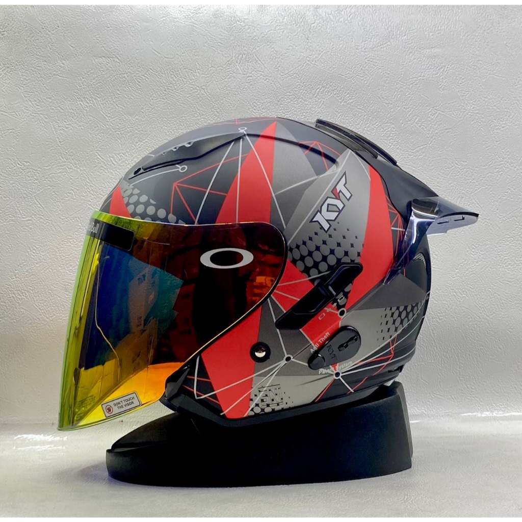 KYT GALAXY FLAT R ALL MOTIF KC REDGOLD FREE SPOILER 2D & 3D PAKET GANTENG - KYT ORI DOT SNI HELM KYT
