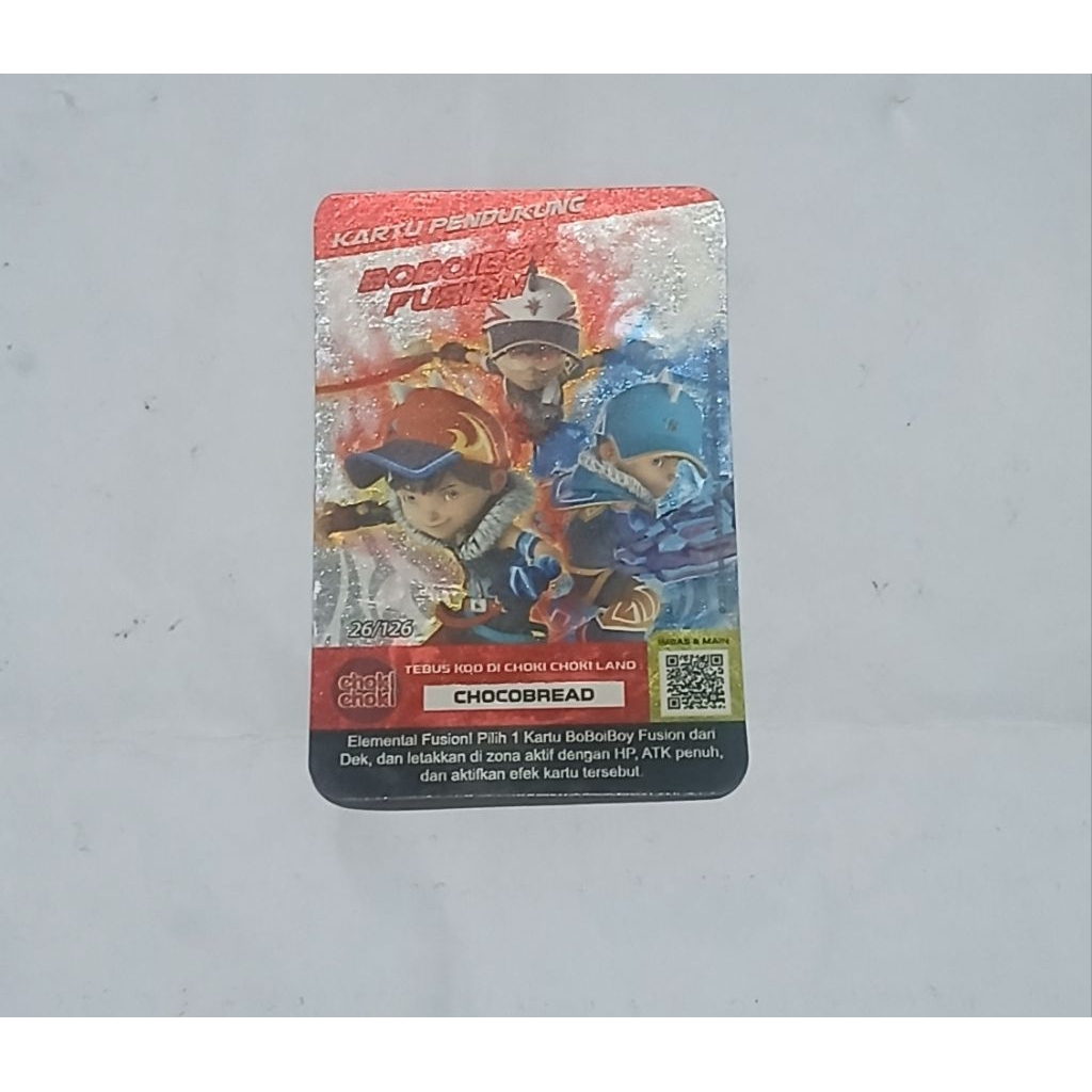 Kartu boboiboy Galaxy Monsta Choki choki
