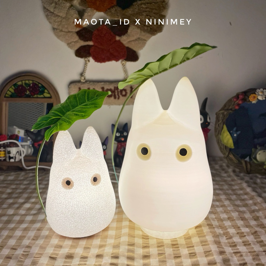 READY  UNOFFICIAL Totoro Lamp / Lampu Totoro Putih Daun