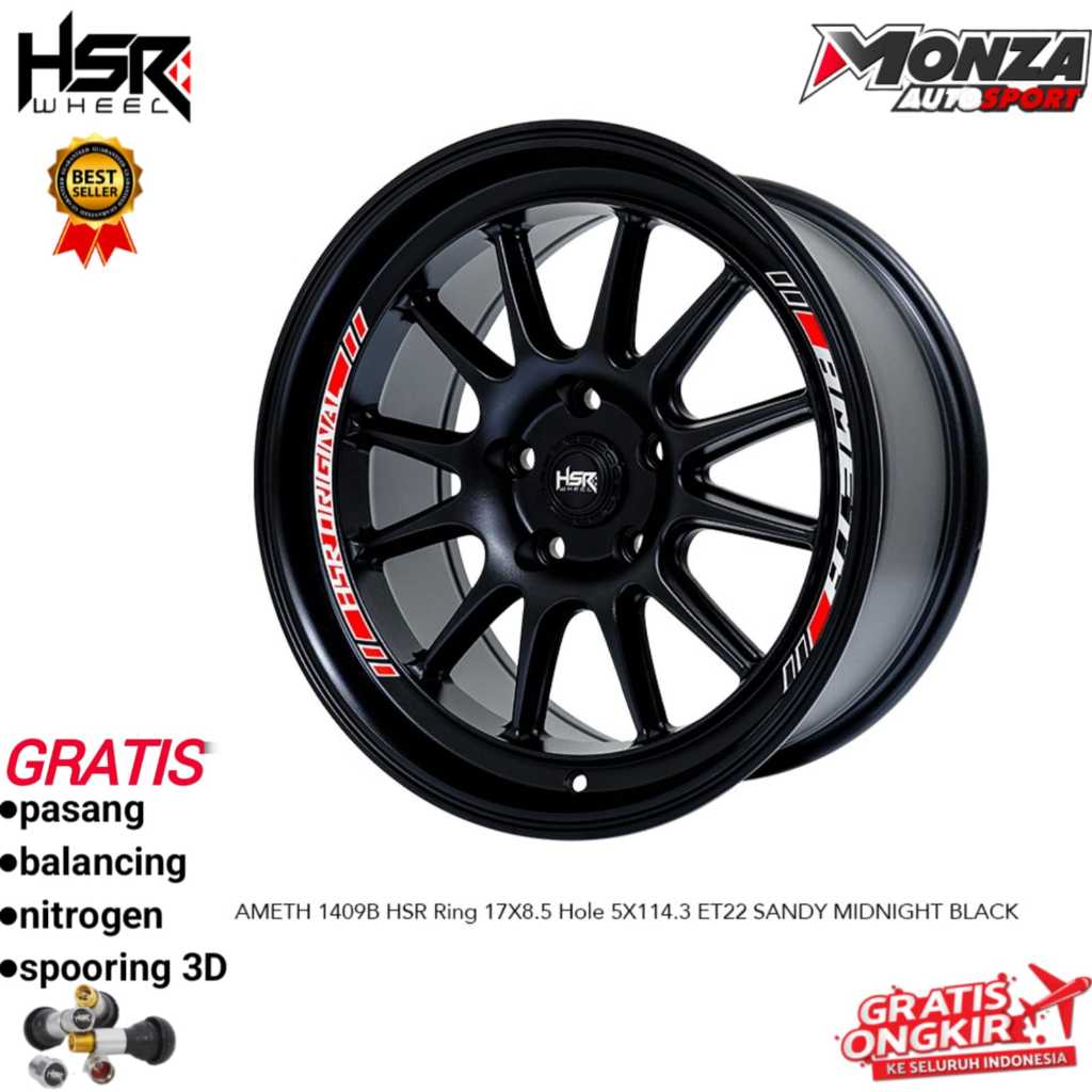 Velg mobil variasi venom R17 alphard,camry,innova,xpander,crv,terios,voxy,ertiga dll HSR AMETH