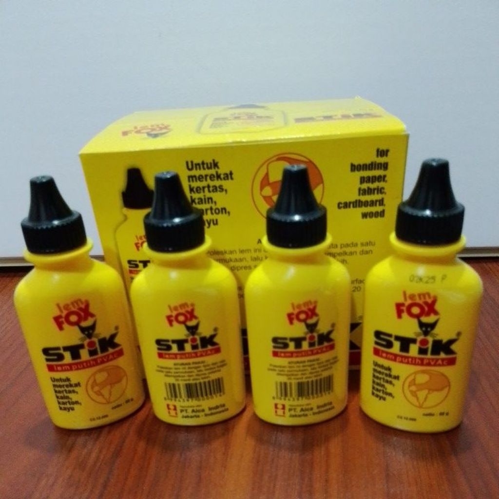 lem fox stik||fox stik 60gr||lem putih pvac(1pcs)