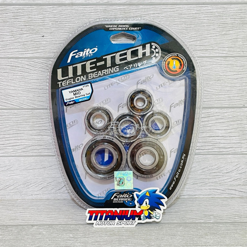 BEARING MESIN SET FAITO LITE-TECH MIO SPORTY MIO SMILE MIO SOUL NOUVO