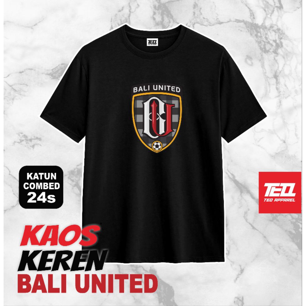 Kaos Pria Keren Kaos Bali United Bri Liga 1 T-shirt Distro Pria & Wanita Dewasa Unisex Bahan Premium
