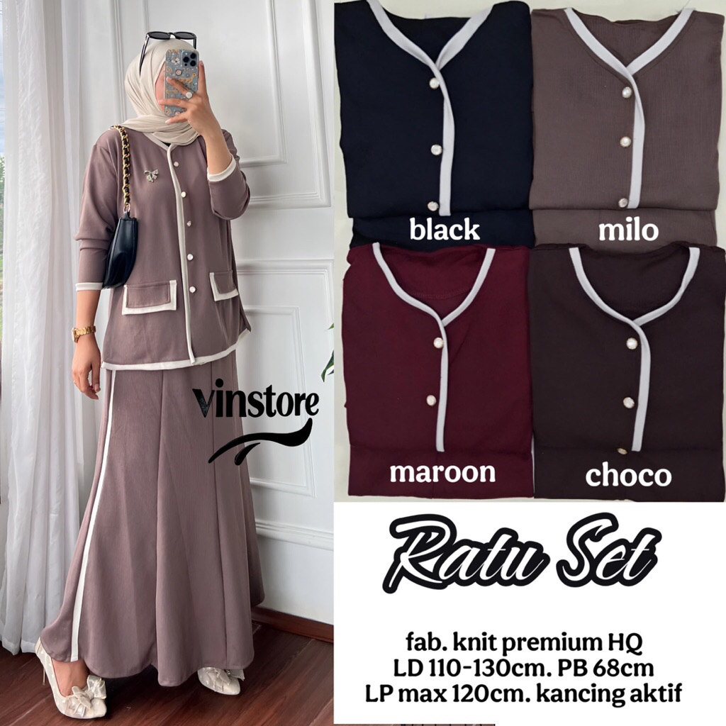 Setelan Rok Terbaru Kaos Knit Premium Ld 130 120 110