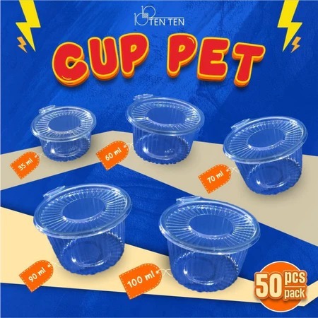 Mika Tray Tempat Saos Plastik 35 ml Cup Saos Sambal Sauce Container 35ml 60ML 70ML 90ML 100ML 25ML