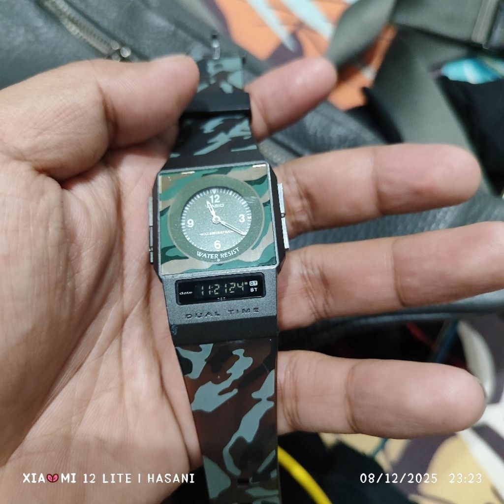 jam tangan Casio Fs-01 vintage first generation rare camuflage