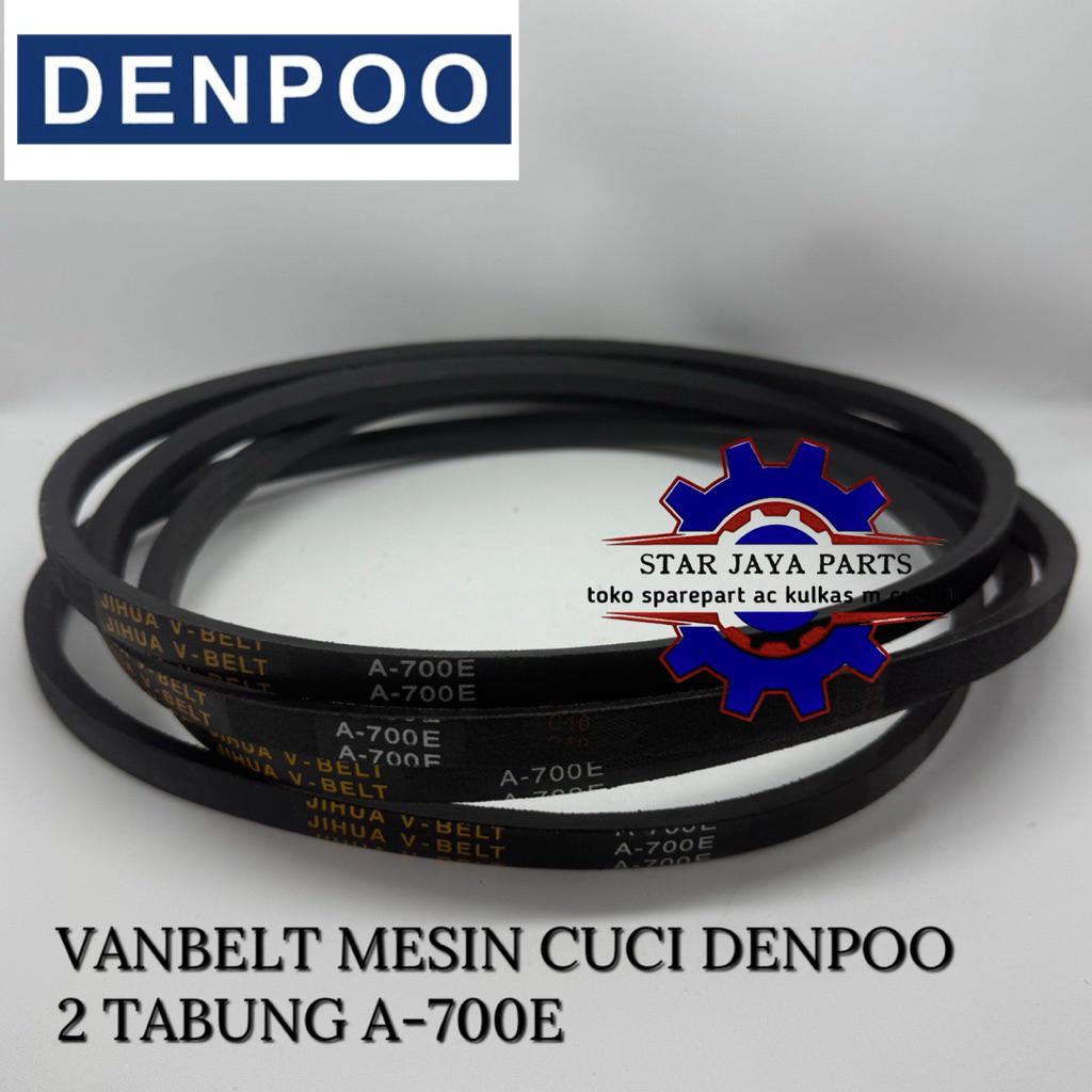 V Belt / Vanbelt / Fanbelt DENPOO DW-976 Mesin Cuci 2 Tabung Kwalitas A-700E