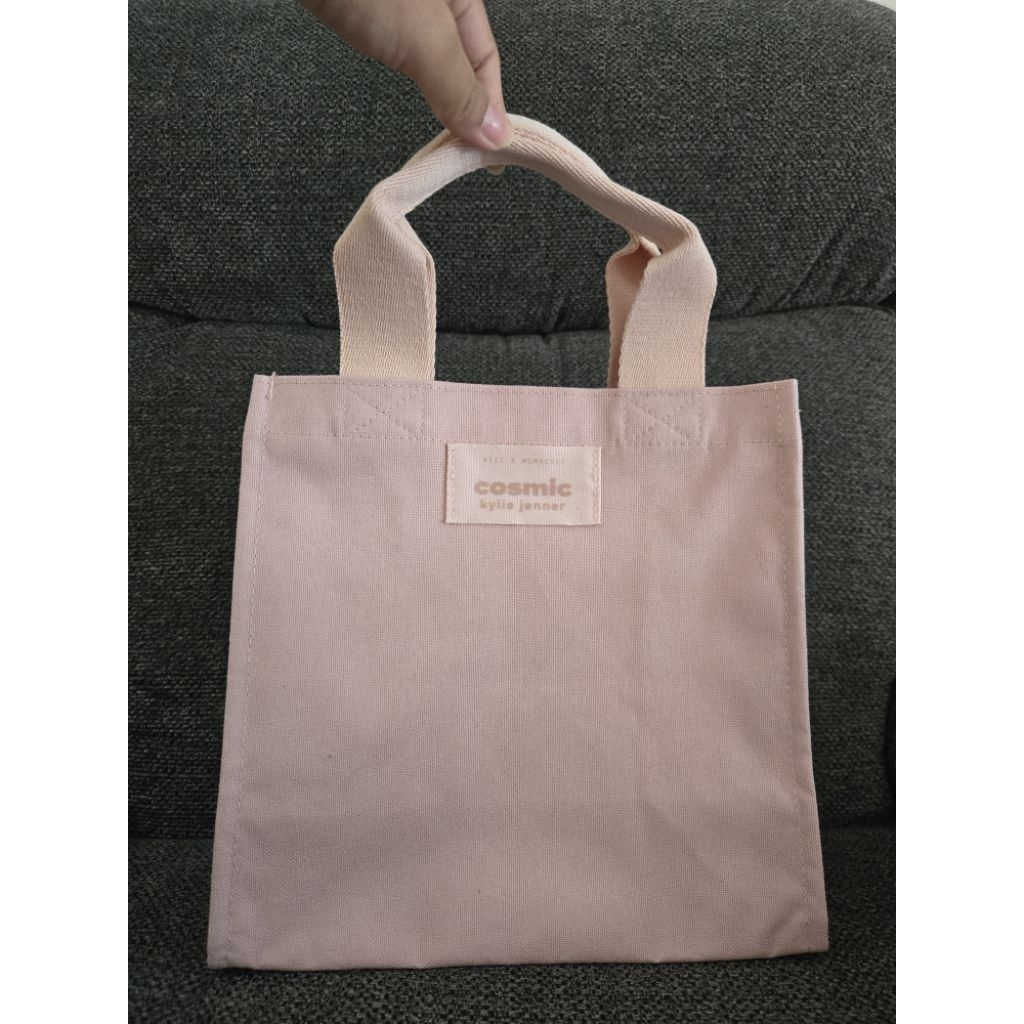 Mini Totebag Canvas Kylie Jenner Top Handle Bag Tas Jinjing