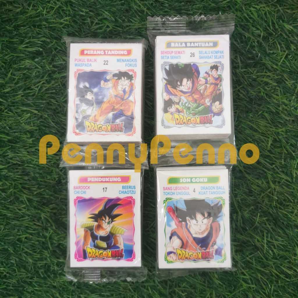 Mainan Kartu Kwartet Jumbo Merek GL Boboiboy / Dragon Ball / Naruto / Ultraman (1 Pack isi 32 Kartu)