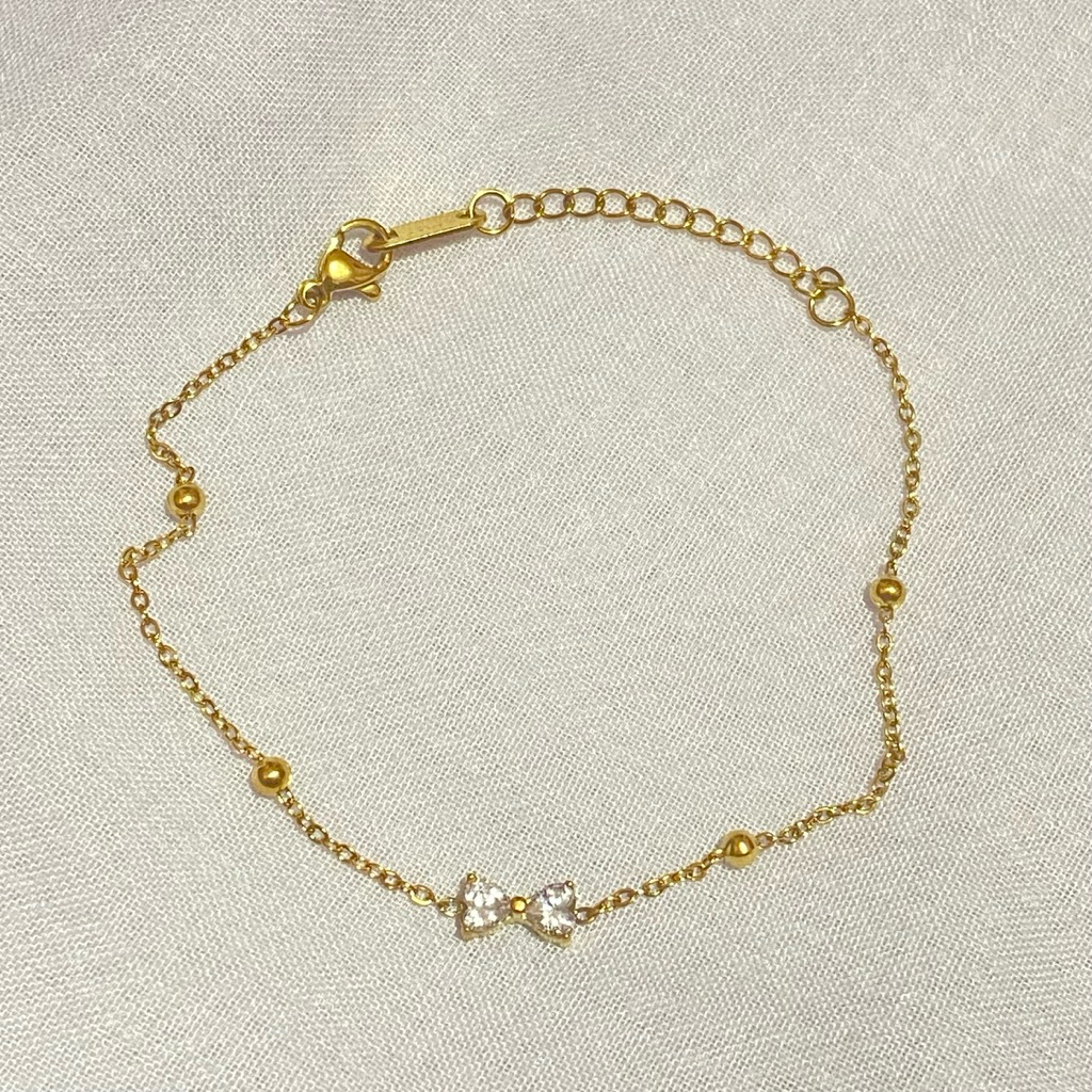 Gelang Titanium Gold Pita/Gelang Titanium/Aksesoris Sederhana