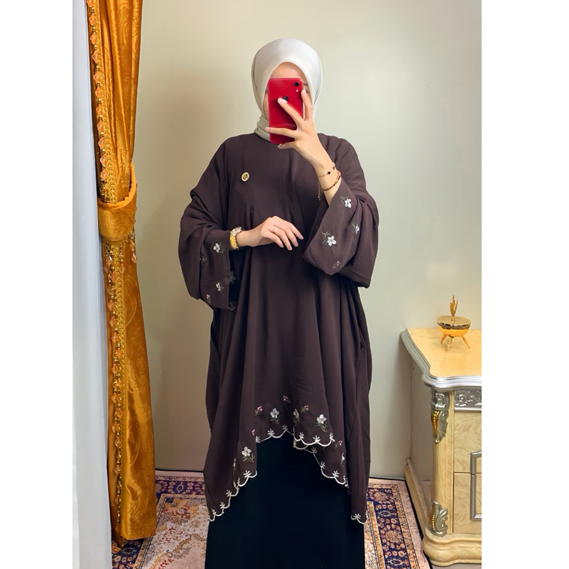 Amira Tunik / Tunik Bordir / Bahan Crinkle Premium / Tunik kekinian