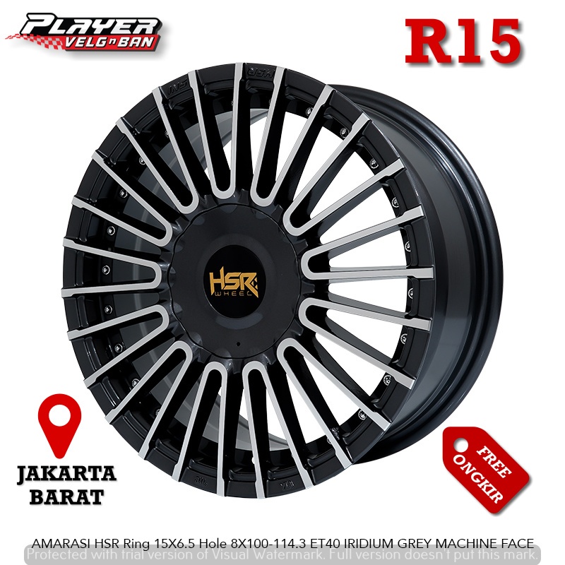 VELG MOBIL RACING RING 15 JARI-JARI UNTUK CONFERO MIRAGE IGNIS RATA BODY HSR AMARASI JD7020 HSR R15