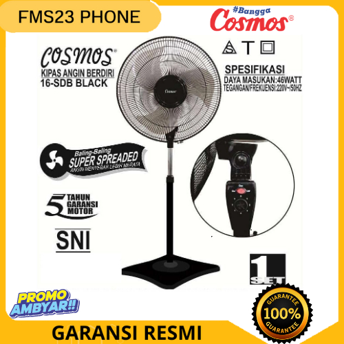 KIPAS Cosmos Kipas Angin Stand Fan 16-SDB 16INC SEJUK