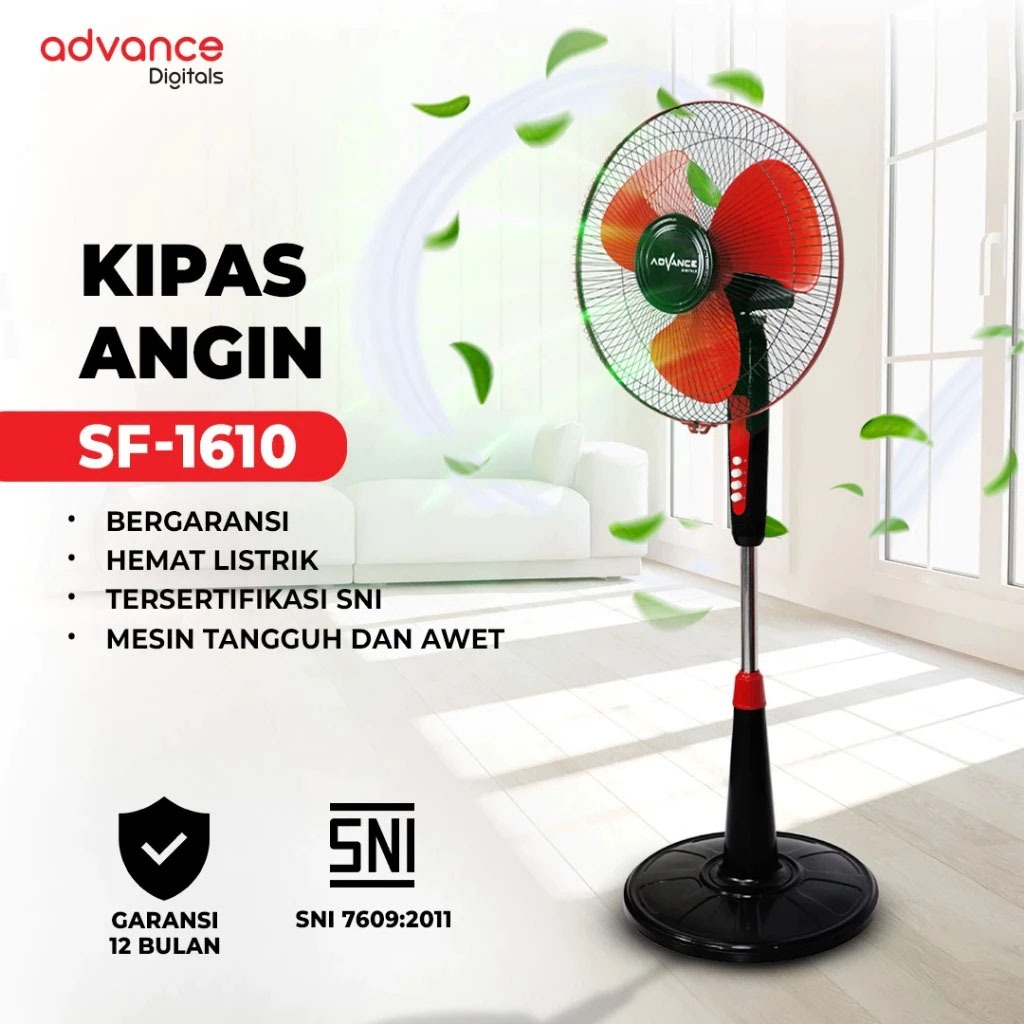 Advance SF1610 Kipas Angin Berdiri Standing Fan Besi 16 inch