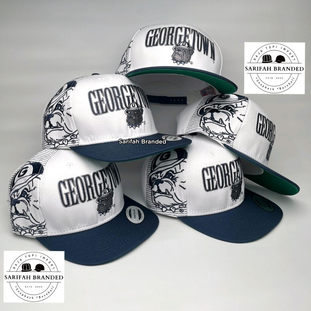 13. Topi Snapback Vintage Goerge Town Hoyas Import - Topi Snapback Pria