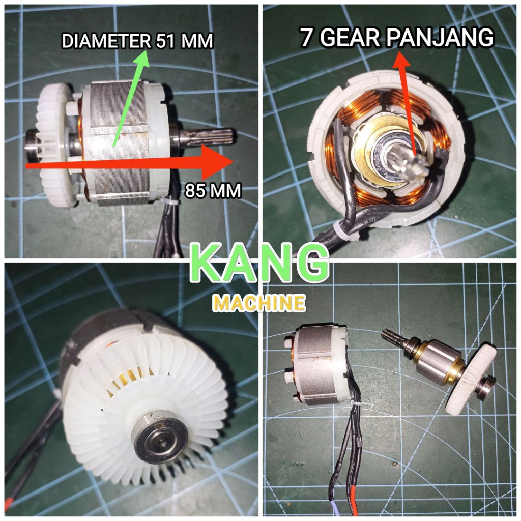 dinamo brushless motor untuk impact wrench cordless 350nm 500nm 600nm 700nm 1800nm sparepart