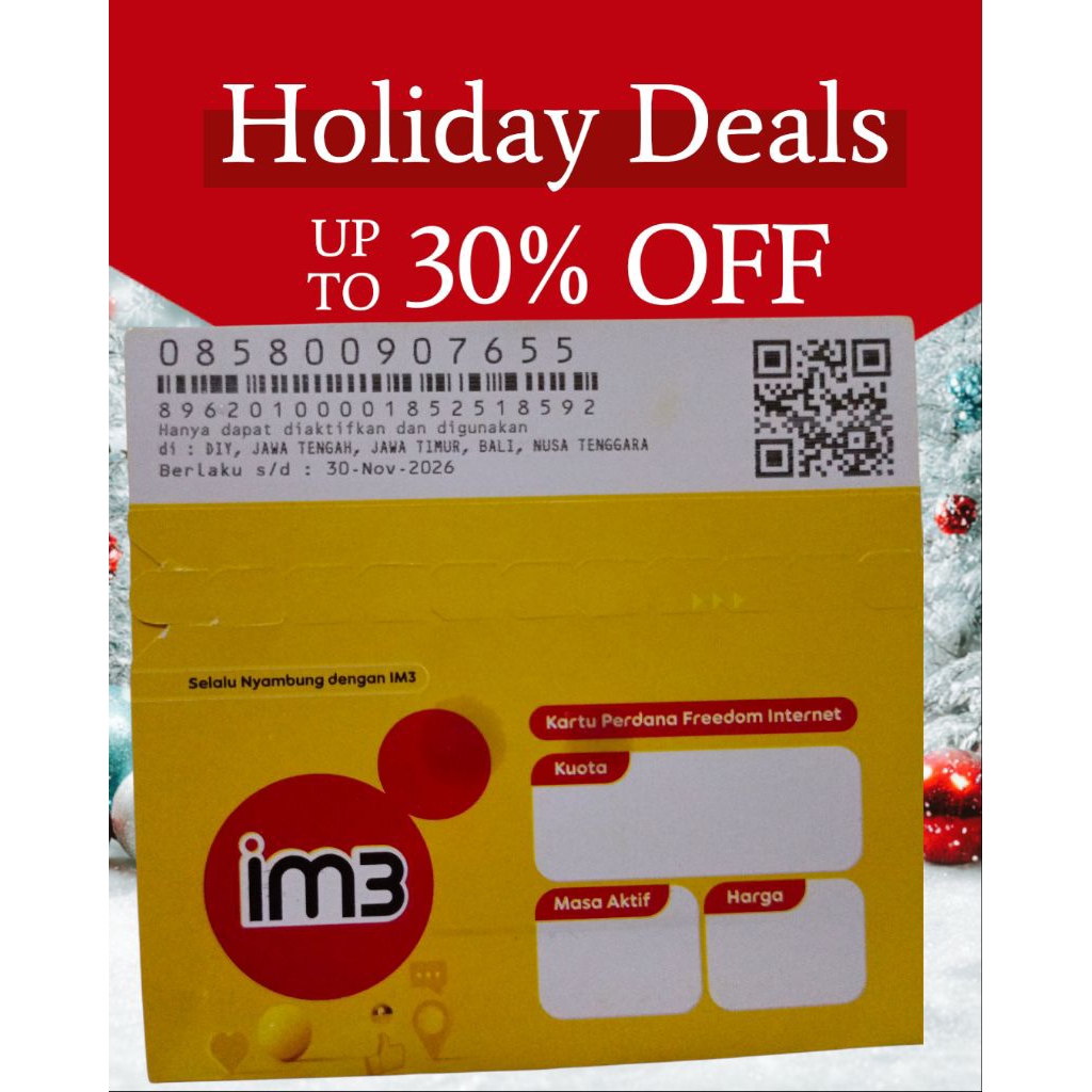 nomor cantik im3 kosongan 08 5 800 90 7 6 55 urut angka