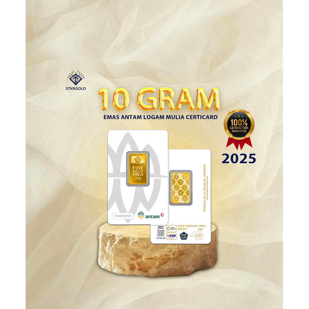 Logam Mulia Emas Antam 10 Gr gram RM certicard original 100