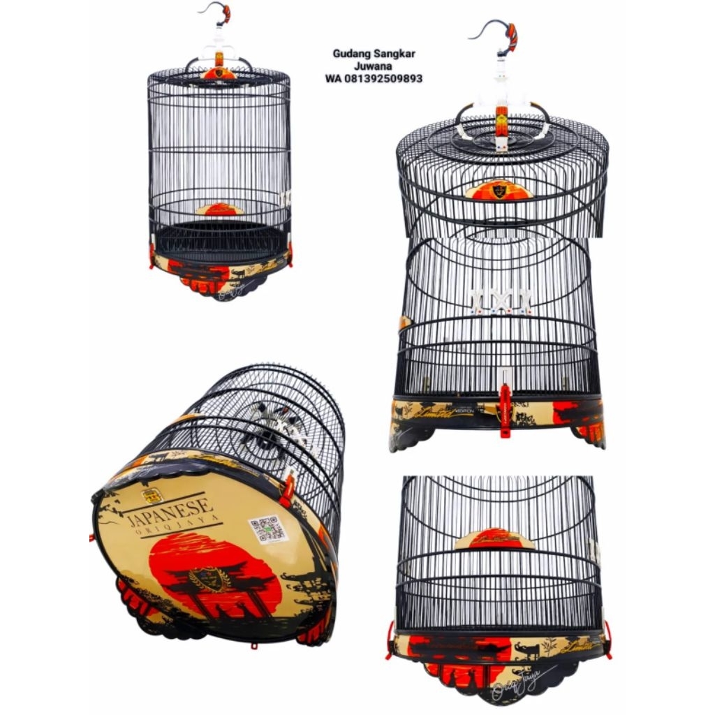 Sangkar Murai Oriq Jaya Pvc decal. no 2. Fullset kerodong + Free Pallet Kayu