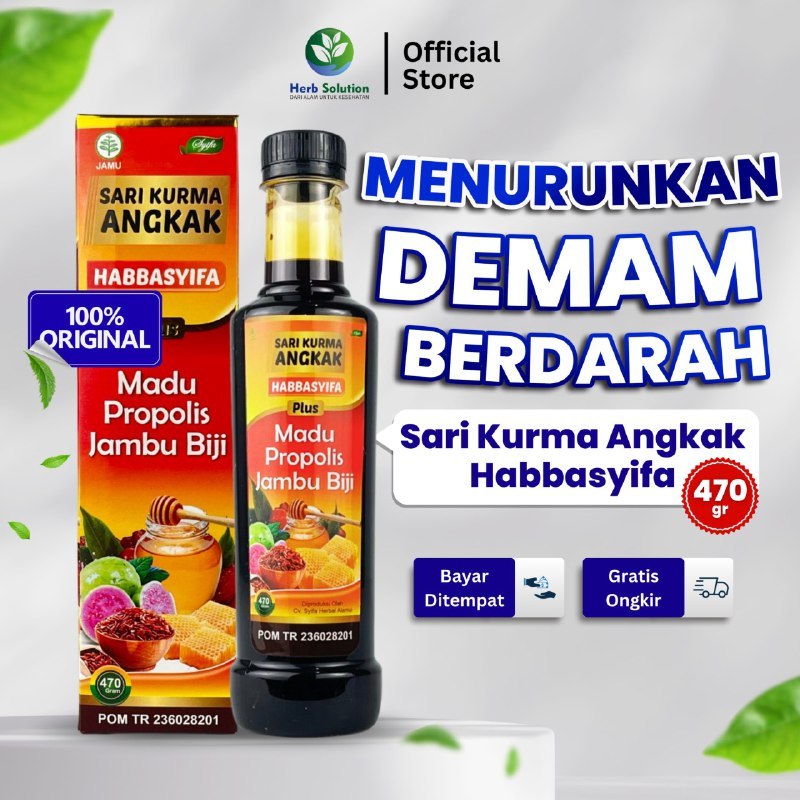 Sari Kurma Angkak Habbasyifa Turunkan Demam Trombosit 470 Gram