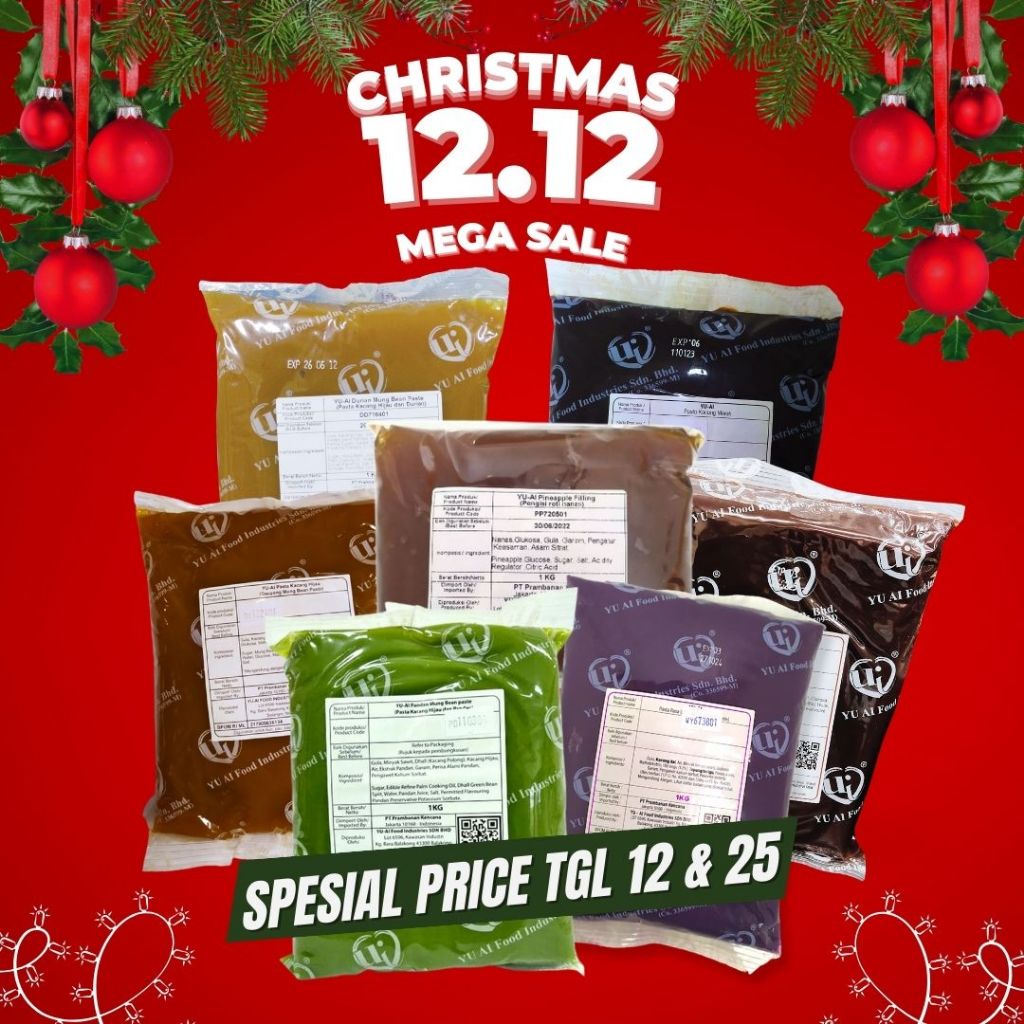 YU-AI - Paste / Pasta Filling Mung Bean 1Kg [ALL VARIANT]