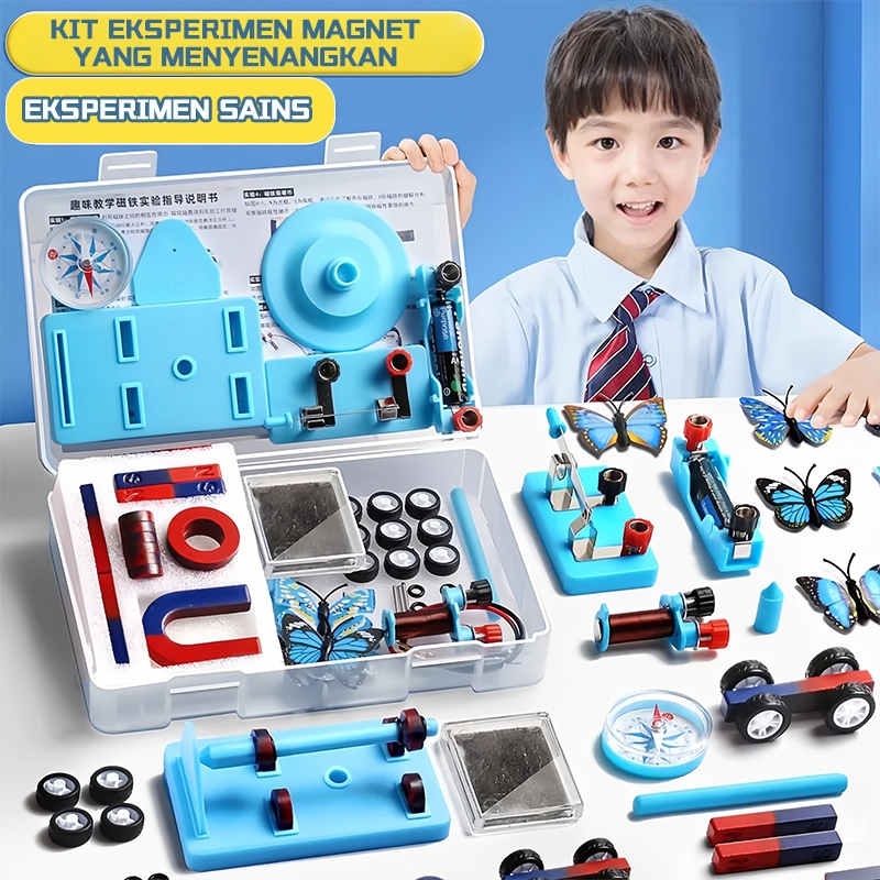 Mainan Sains Magnetik Anak STEM | Kit Eksperimen Fisika Lengkap | Edukasi IPA & Proyek Sekolah