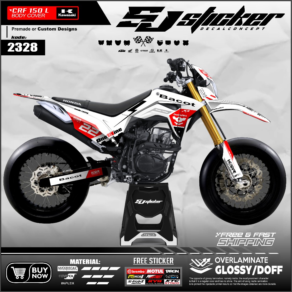 2328 decal stiker crf 150 decal crf 150 l full body hologram aksesoris motor aksesoris crf