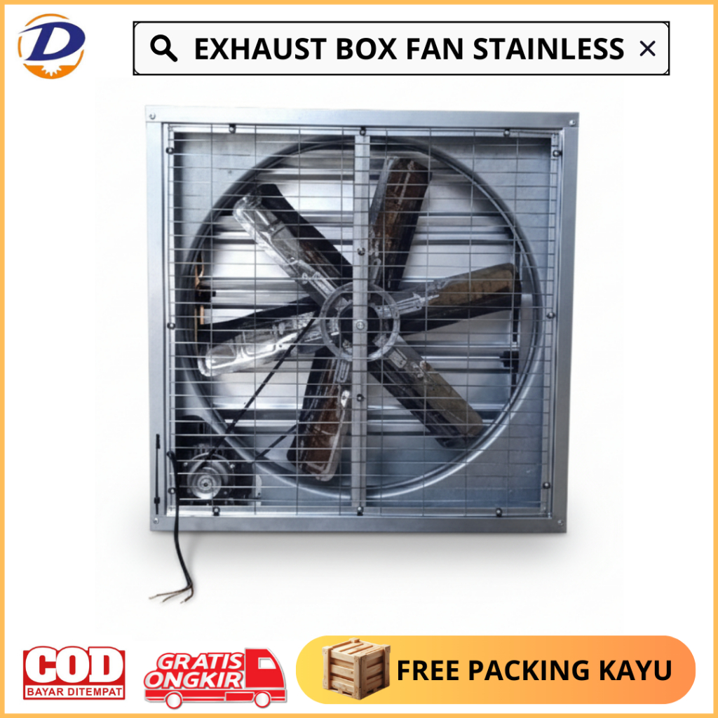 EXHAUST BOX FAN STAINLESS - BLOWER KANDANG AYAM / BLOWER INDUSTRIAL / BLOWER GUDANG / EXHAUST FAN IN