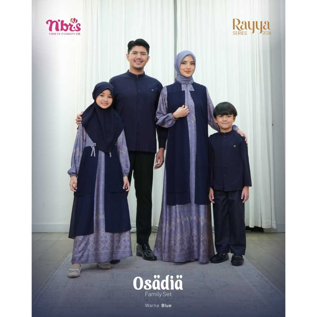 SARIMBIT NIBRAS TERBARU 2026 DIARAYYAKU OSADIA BLUE BY NBRS - SERAGAM BAJU DRESS GAMIS KEMEJA KOKO B