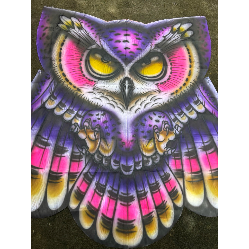 Kain Layangan Celepuk Airbrush A34 uk 150x175cm