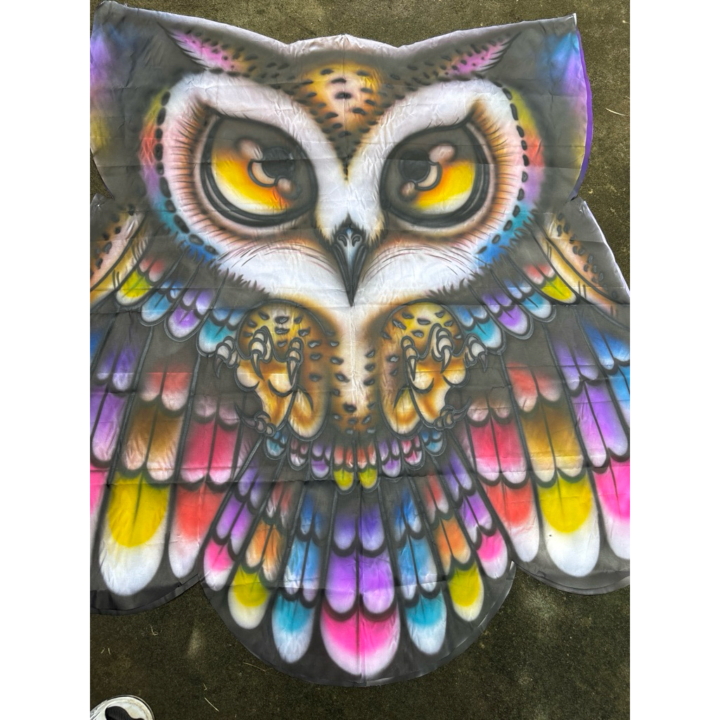 Layangan Celepuk Airbrush A28 uk 150x175cm Knockdown / Lipat