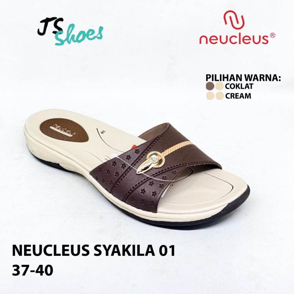 NEUCLEUS SYAKILA 01 - SANDAL SLOP CASUAL WANITA DEWASA MERK NEUCLEUS ORIGINAL