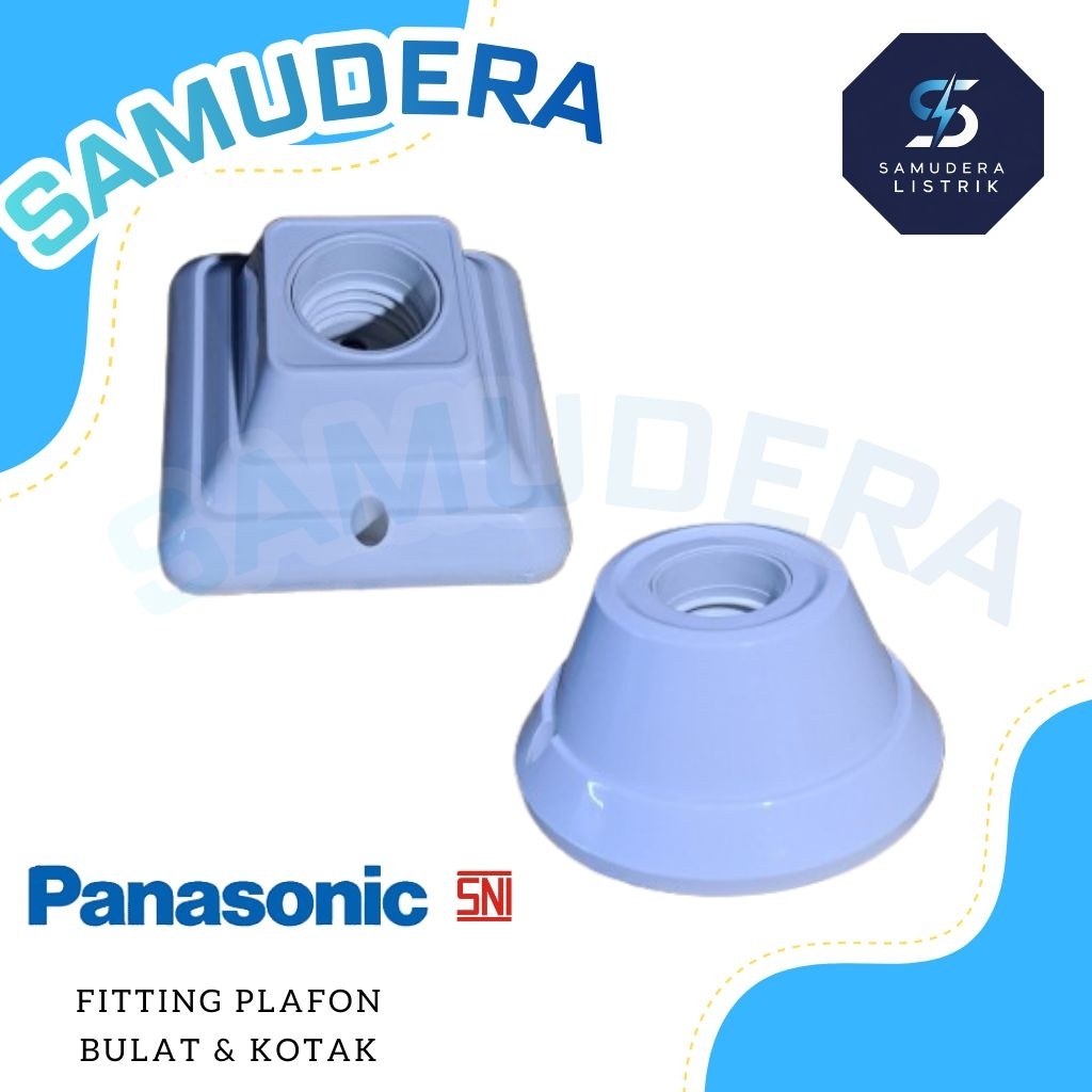 FITTING LAMPU PANASONIC PLAFON BENTUK KOTAK DAN BULAT ORIGINAL
